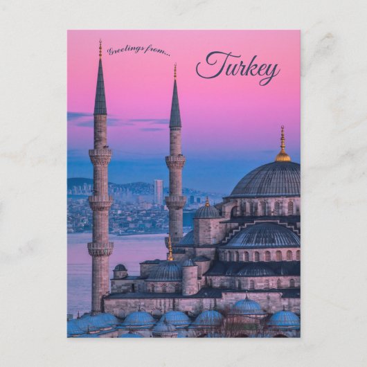 Blaue Moschee Sultanahmet Türkei Postkarte (Vorderseite)