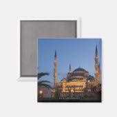 Blaue Moschee, Sultanhamet-Gebiet, Istanbul, Türke Magnet (Vorderseite/Rückseite)