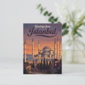 Blaue Moschee Türkei Postkarte (Stehend Vorderseite)