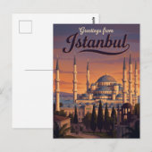 Blaue Moschee Türkei Postkarte (Vorne/Hinten)