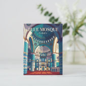 Blaue Moschee Türkei Postkarte (Stehend Vorderseite)
