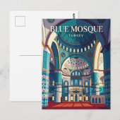 Blaue Moschee Türkei Postkarte (Vorne/Hinten)