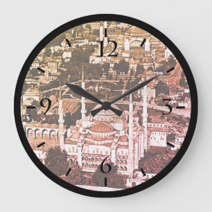Blaue Moschee Übersicht Große Wanduhr