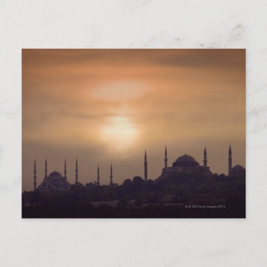 Blaue Moschee und Hagia Sophia die Türkei, Postkarte (Vorderseite)