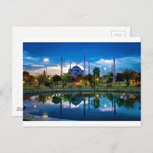 Blaue Moschee von Istanbul in der Türkei Postkarte (Vorne/Hinten)