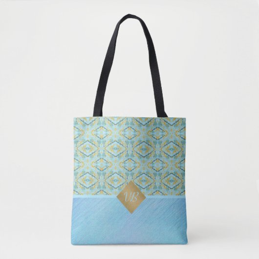 Blaue Motion Monogram Tasche (Vorderseite)