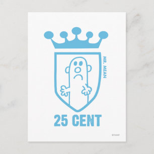 Blaue Mr. Mean-Krone und -Krone Postkarte