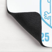 Blaue Mr. Mean-Krone und -Wappen Mousepad (Ecke)
