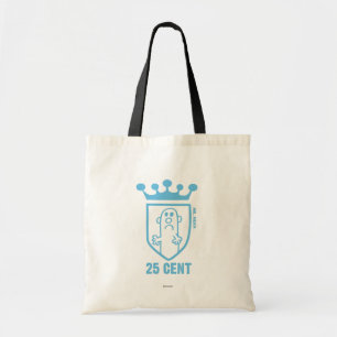 Blaue Mr. Mean-Krone und -Wappen Tragetasche