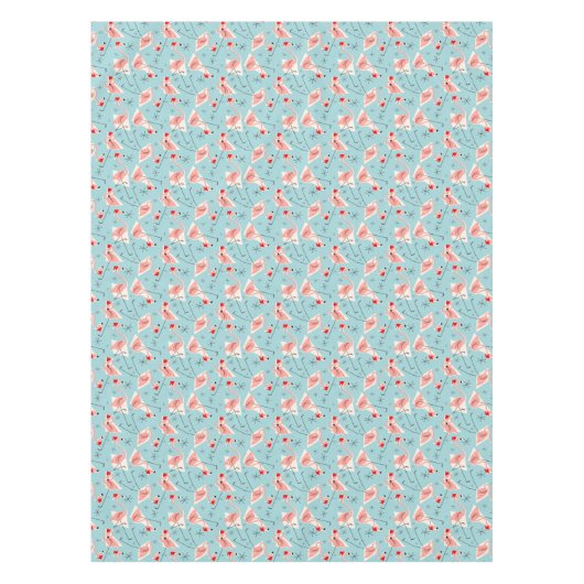 Blaue multi Tischdecke Flamingo-Sankt (Vorderseite)