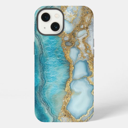 Blaue Murmel iPhone Hülle (Rückseite)