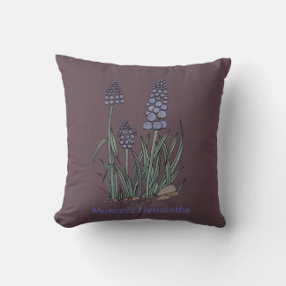 Blaue Muscari-Hyazinthen Kissen