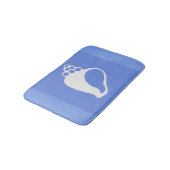 Blaue Muschel Badematte (Schrägansicht)