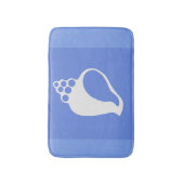 Blaue Muschel Badematte (Vorderseite Vertikal)