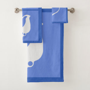 Blaue Muschel Badhandtuch Set