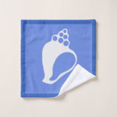 Blaue Muschel Badhandtuch Set (Waschlappen)