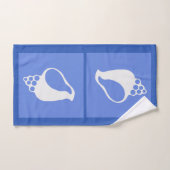 Blaue Muschel Badhandtuch Set (Handtuch)