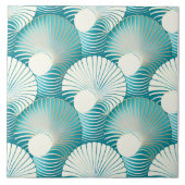Blaue Muschel Fliese (Vorderseite)
