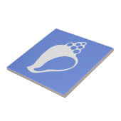 Blaue Muschel Fliese (Seite)