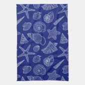 Blaue Muschel Küchentuch (Vertikal)