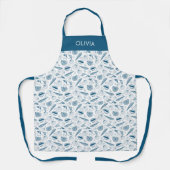 Blaue Muschel-Küstenlinie Schürze (Vorderseite)