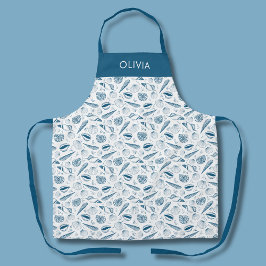 Blaue Muschel-Küstenlinie Schürze