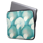 Blaue Muschel Laptopschutzhülle (Vorderseite Links)