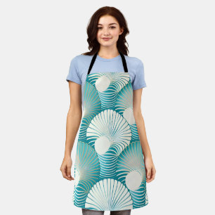 Blaue Muschel Schürze