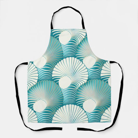 Blaue Muschel Schürze (Vorderseite)