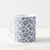 Blaue Muschel-Themen-Kaffeetasse Kaffeetasse (Vorderseite Links)