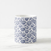Blaue Muschel-Themen-Kaffeetasse Kaffeetasse (Mittel)