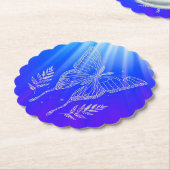Blaue Muschel Untersetzer (angewinkelt)
