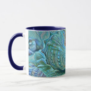Blaue Muscheln am Strand Tasse