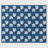 Blaue Muscheln der Nautischen Seenplatte Geburtsta Geschenkpapier (Flach)
