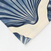 Blaue Muscheln Fleecedecke (Ecke)