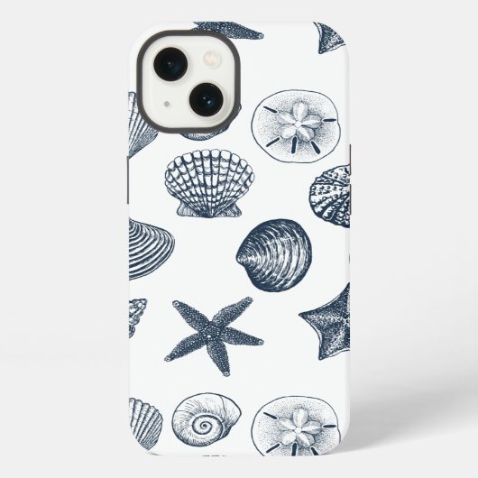 Blaue Muscheln iPhone Hülle (Rückseite)