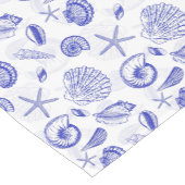 Blaue Muscheln Kurzer Tischläufer (Ecke)