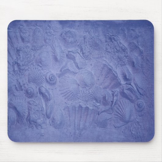 Blaue Muscheln Mousepad (Vorne)