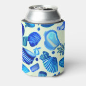 Blaue Muscheln Ozeanmuster Dosenkühler (Kanne Rückseite)