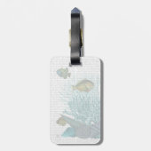 Blaue Muscheln und Korallen Gepäckanhänger (Rückseite vertikal)