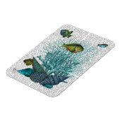 Blaue Muscheln und Korallen Magnet (Linke Seite)