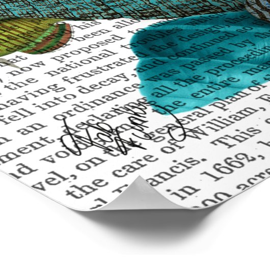 Blaue Muscheln und Korallen Poster (Ecke)