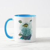 Blaue Muscheln und Korallen Tasse (Links)