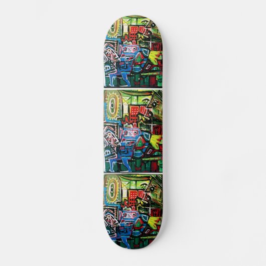 BLAUE MUSCLE SKATEBOARD (Vorderseite)