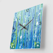 Blaue Musik-dekorative Wanduhr (Winkel)