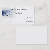 Blaue Musik-Explosion auf weißem Hintergrund Visitenkarte (Vorne/Hinten)