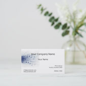 Blaue Musik-Explosion auf weißem Hintergrund Visitenkarte (Stehend Vorderseite)