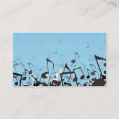 Blaue Musik Visitenkarte (Rückseite)