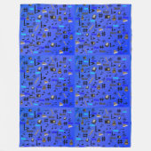 Blaue Musikinstrumente und -notizen, Fleecedecke (Vorderseite)