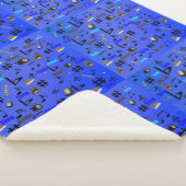 Blaue Musikinstrumente und -notizen, Sherpadecke (3/4)